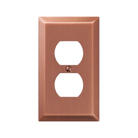 Amerelle Wall Plate, Number of Gangs: 1 gang Stamped Steel, Antique Finish, Copper 163DAC